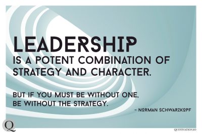 Good strategy makes good leaders