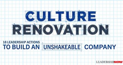 Culture Renovation: 18 Leadership Actions